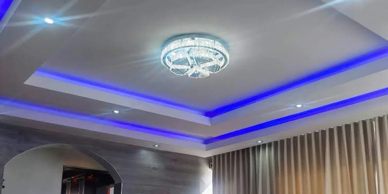 Ambient ceiling lighting installed by Erga Electrical Services